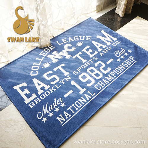 HD-printing anti-slip bathroom short plush carpet